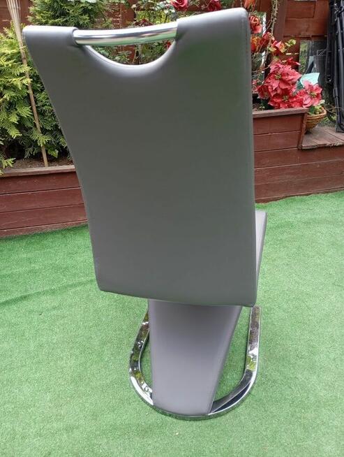 Signal Krzesło H 090 Szare Ekoskóra Chrom