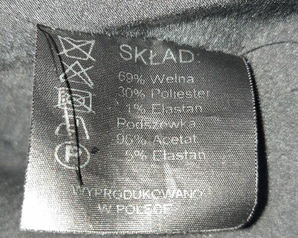 ŻAKIET-Marynarka, melanż szaro-czarny, rozmiar M, wełna