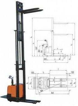 Wózek Podnośnikowy elektryczny wysokiego składowania CS1555T
