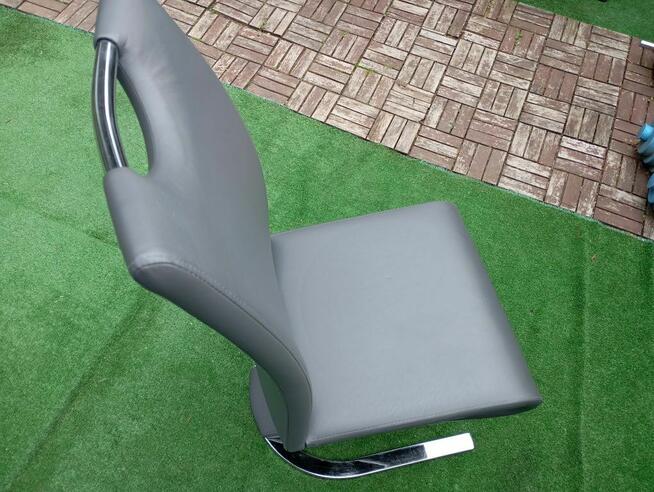 Signal Krzesło H 090 Szare Ekoskóra Chrom