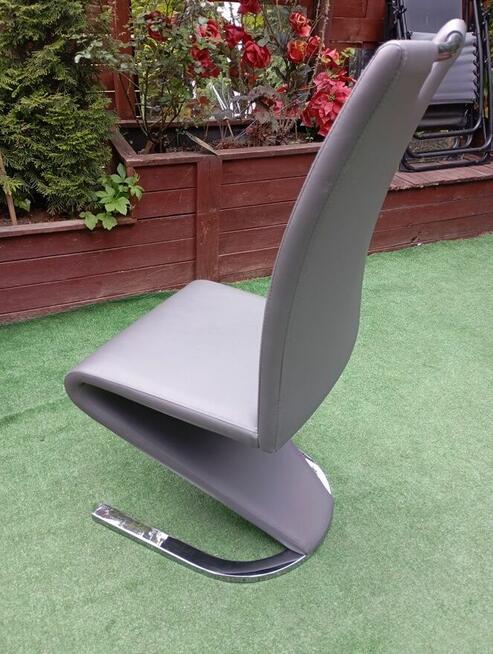 Signal Krzesło H 090 Szare Ekoskóra Chrom