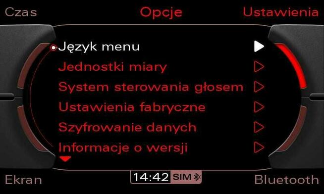 Audi POLSKIE MENU Lektor Nawigacje MMI 3G A4 A5 A6 A8 Q5 Q7
