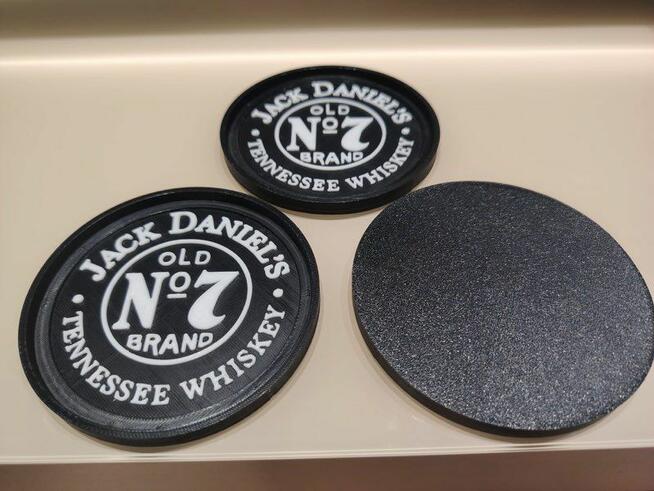 Stylowe Podkładki pod Whisky Jack Daniels z Etui - Zestaw 4