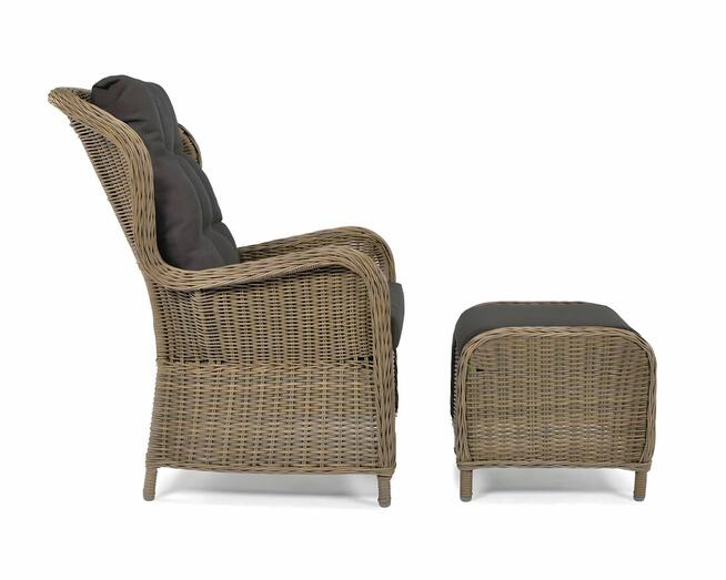 Fotel Ogrodowy SONATA z Podnóżkiem Technorattan + Gratis