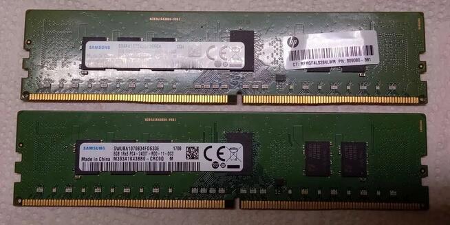 PAMIĘĆ RAM 16GB DDR4 SAMSUNG 1Rx8 2400T-RE0-11-DC0 2x8GB