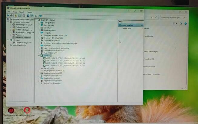 Komputer HP EliteDesk 705 G3 Procesor 3,5GHz 4 rdzenie Ram D