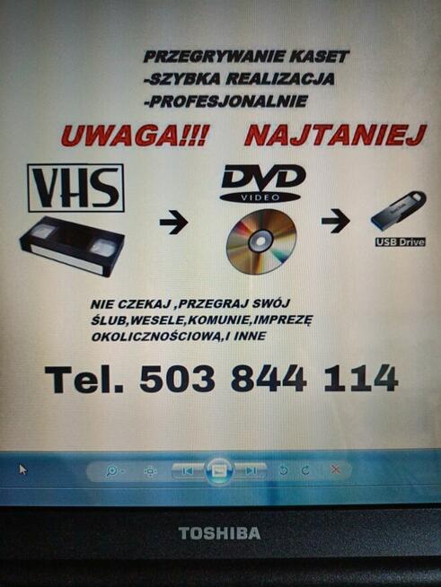 Oferuję przegrywanie kaset: VHS