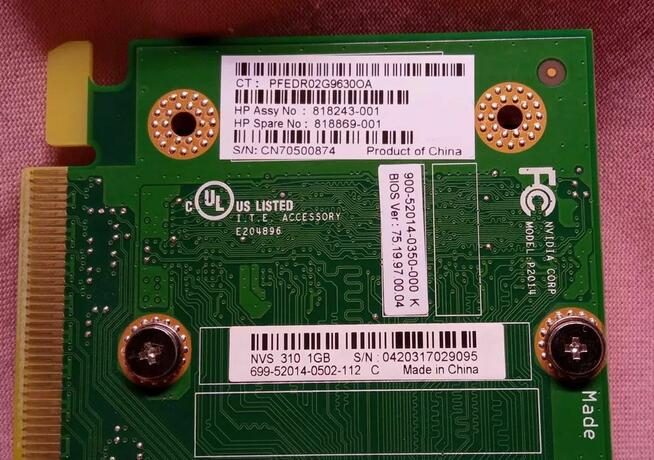 Karta graficzna Nvidia Quadro NVS 310 1GB GDDR3 PCIE x16