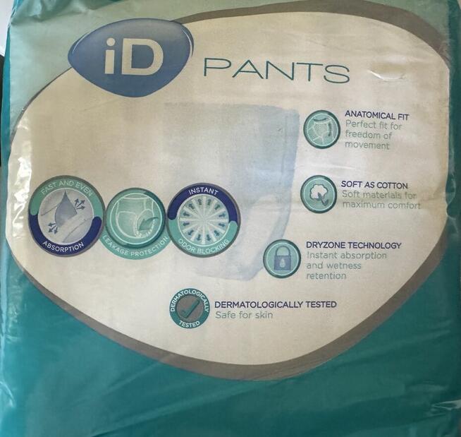iD Majtki chłonne PANTS PLUS L; 10 szt.