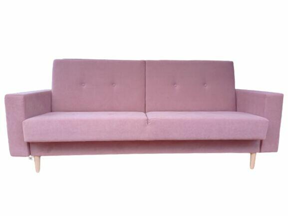 Kanapa rozkładana, wersalka Burgaz w kolorze pudrowy róż