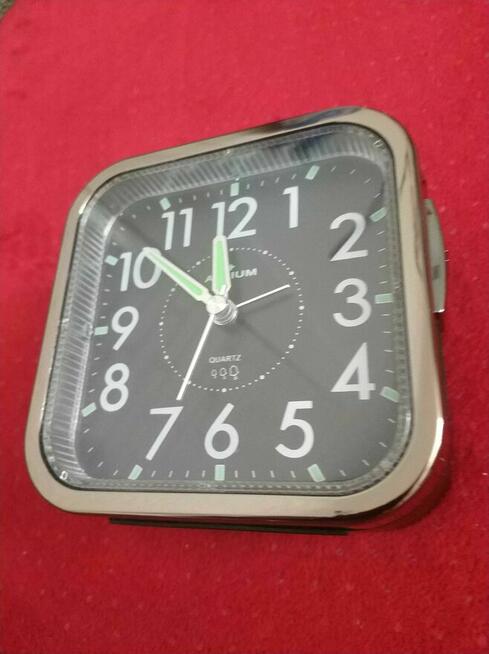 Budzik analogowy Kwarcowy Zegarek zegar dla Seniora czarny