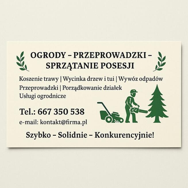 Usługi ogrodniczo transportowe