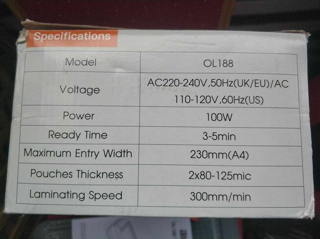 Laminator Urządzenie do Laminowania Gilotyna papier termiczn