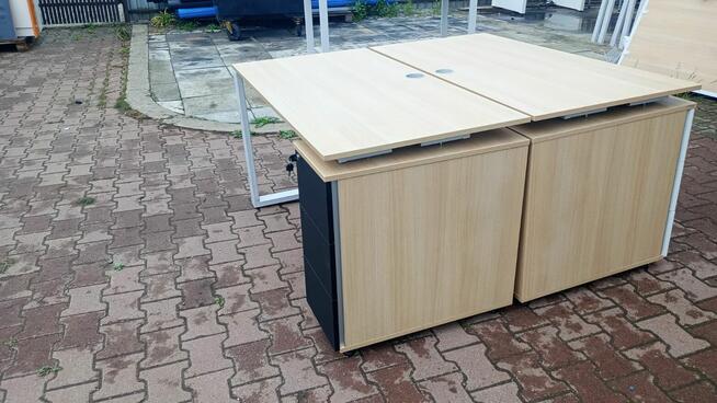 Biurko dwustanowiskowe 160x70 Biurka tup BENCH do biur dom