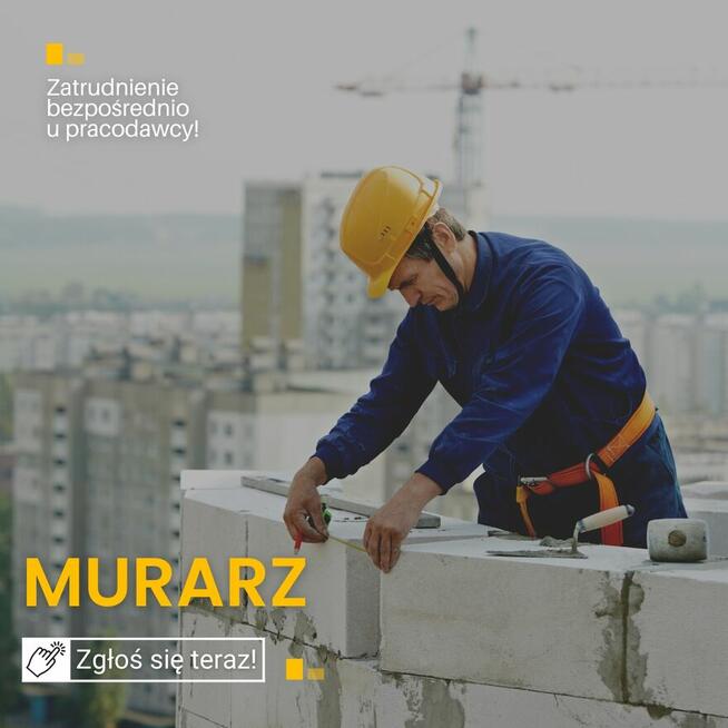 Murarz - praca bez delegacji!