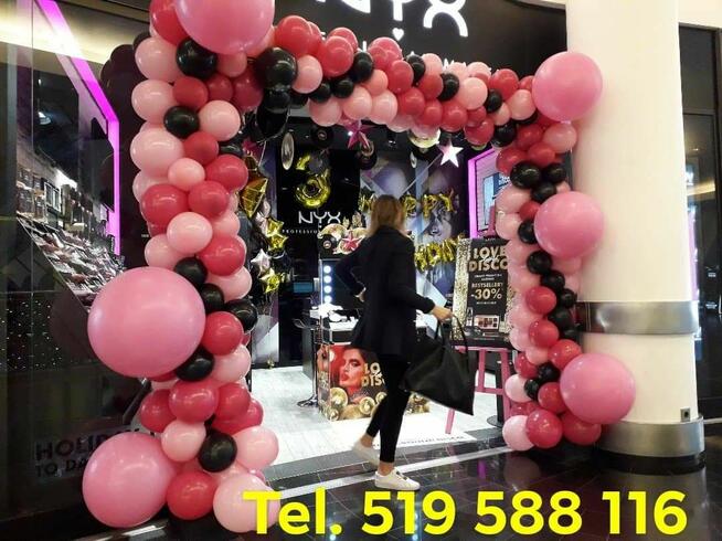 Dekoracje balonowe. ścianki cekinowe. balony z helem