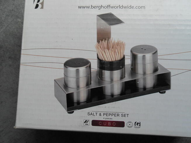 BergHOFF CUBO 4-CZĘŚCIOWY KOMPLET DO SOLI I PIEPRZU