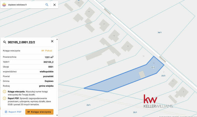 Działka inwestycyjna Dopiewo, Wiśniowa