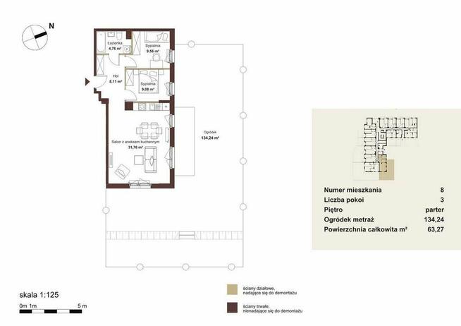 M3 | Rozkładowe | Ogród | 3 Pokoje | Bez Prowizji