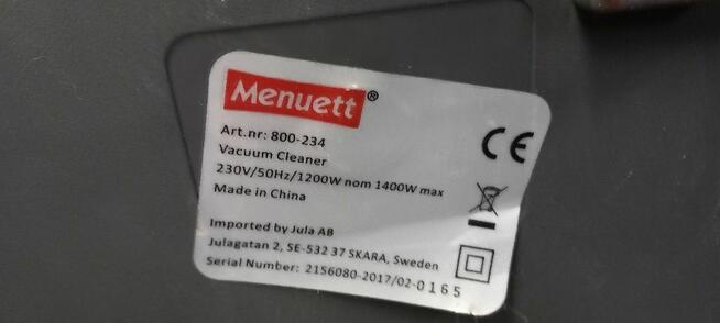Odkurzacz Menuett 1400 waat.