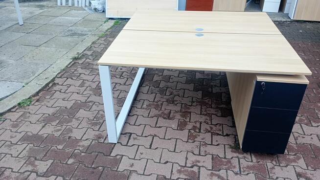 Biurko dwustanowiskowe 160x70 Biurka tup BENCH do biur dom