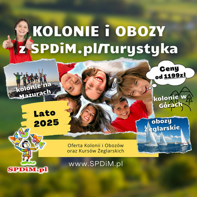 Kolonie i obozy 2025 - Mazury, Tatry, żagle - już od 1199 zł