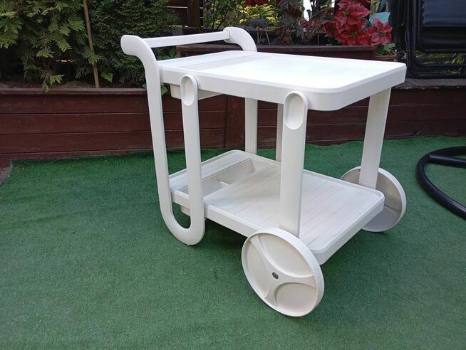 Barek ogrodowy mobilny, wózek, STOLIK na kółkach do grilla