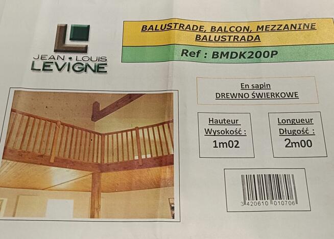 Sprzedam balustradę drewnianą