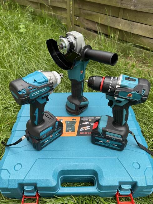 Zestaw 3w1 Wiertarko-Wkrętarka + Szlifierka + Klucz Udarowy