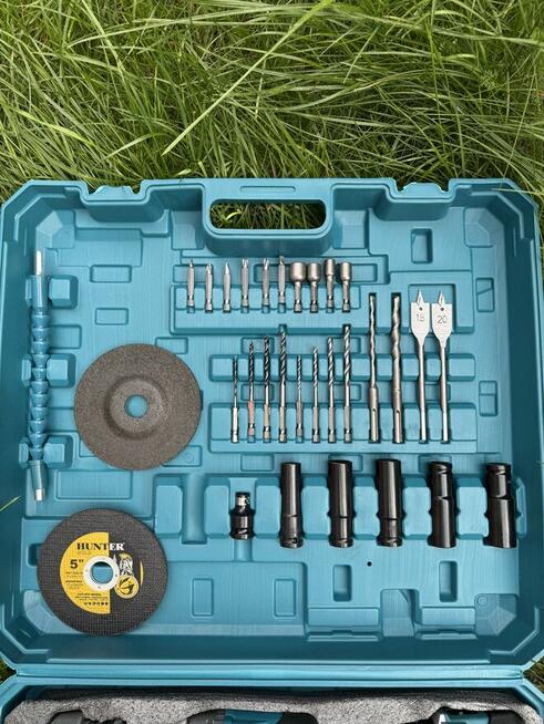 Zestaw 3w1 Wiertarko-Wkrętarka + Szlifierka + Klucz Udarowy