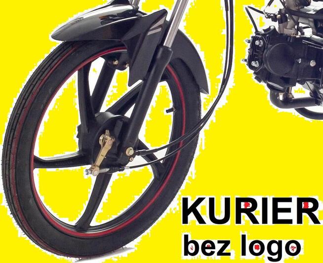 Kurier na własnym motorowerze bez logo