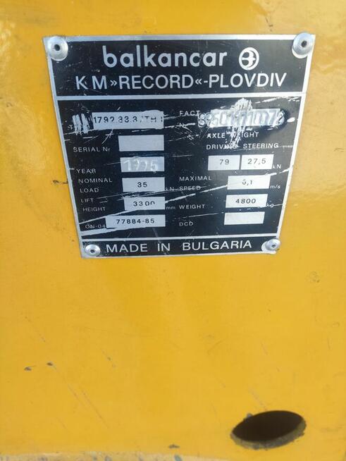 Wózek widłowy balcankar faktura VAT