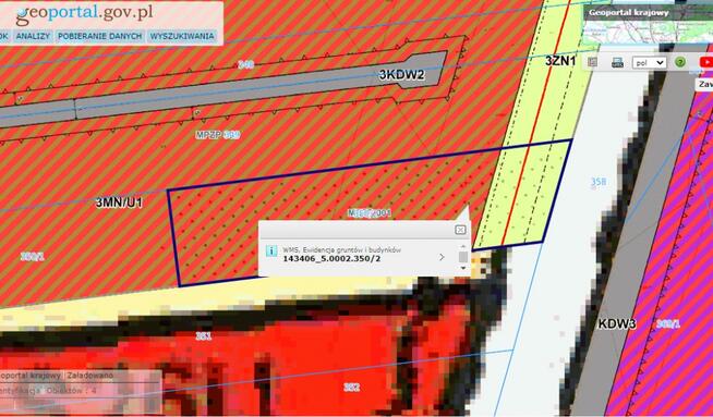 BEZPOŚREDNIO mieszkaniowo-usługowa 5450m2 przy DK50 Borki, gm. Jadów