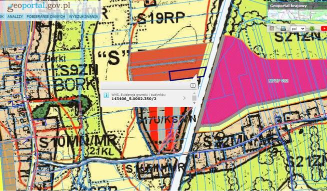 BEZPOŚREDNIO mieszkaniowo-usługowa 5450m2 przy DK50 Borki, gm. Jadów