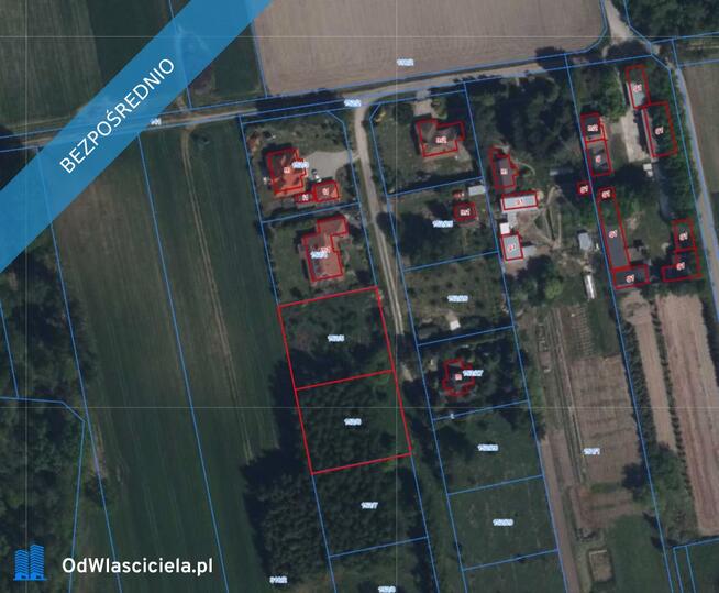 Działka Krze Duże 1100 m2 - w MPZP na cele zabudowy mieszkaniowej