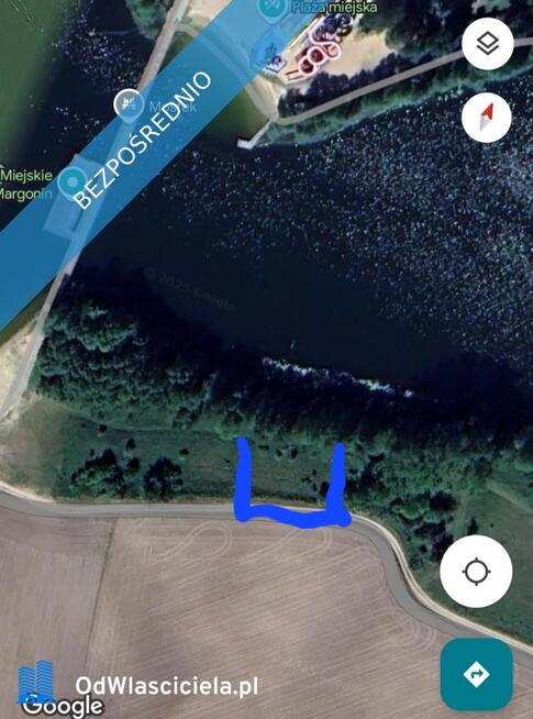 Działka nad jeziorem,Margonin,Plaża,Narty wodne