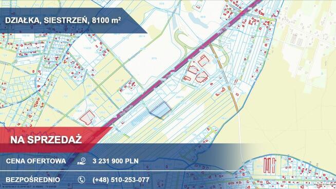 8100m2 Atrakcyjna działka inwestycyjna przy S8, Siestrzeń
