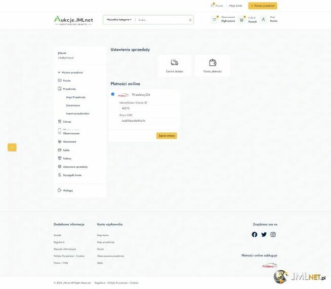 Serwis aukcyjno-ogłoszeniowy + serwer + domena