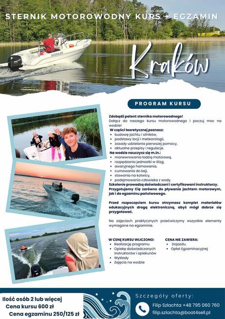 Patent sternika motorowodnego kurs + egzamin