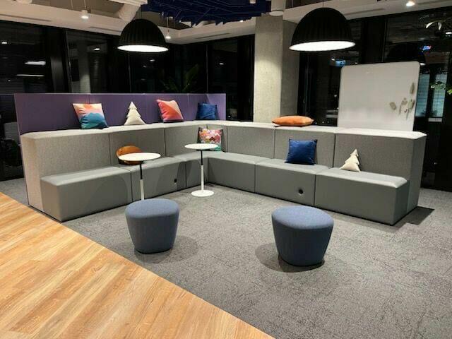 Narożnik szary sofa biurowa sofy do biur domu recepcji