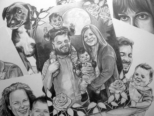 Portret ołówkiem ze zdjęcia – rysunek na zamówienie