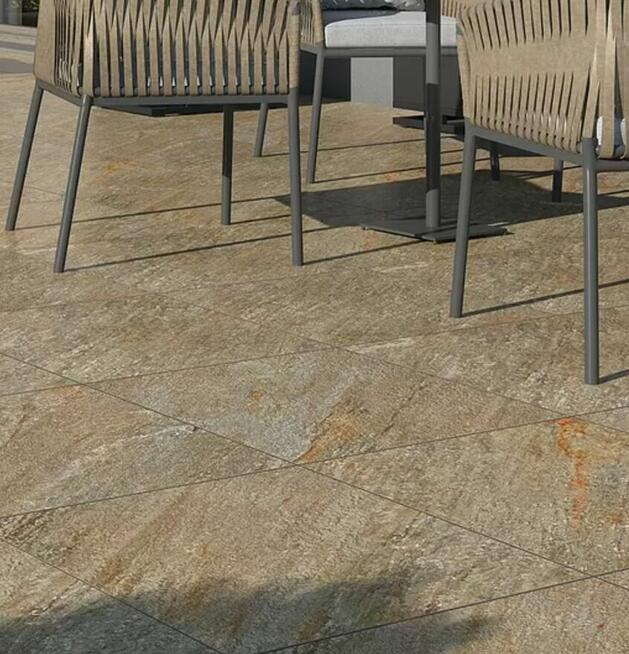 Brązowe płyty tarasowe 120x60x2 gat.1 Piazza multicolor 2cm