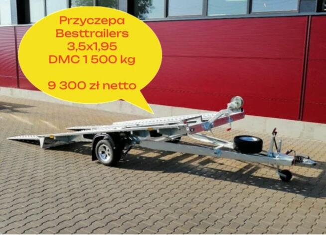 LAWETA PRZYCZEPA UCHYLNA BESTTRAILERS DMC 1500KG NOWA 2025R.