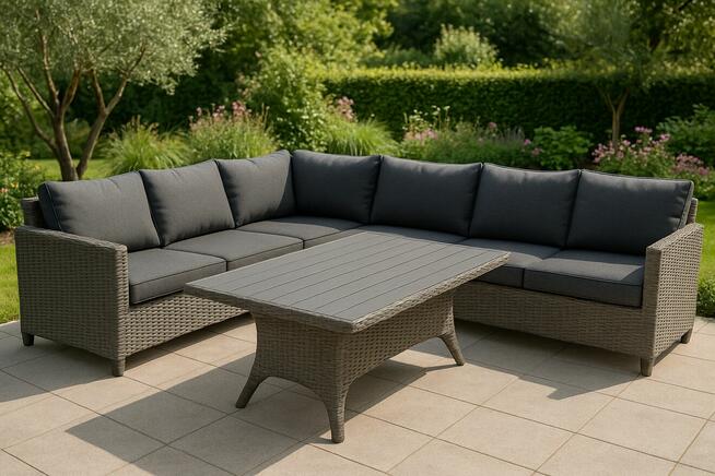 Zestaw Ogrodowy STOCKHOLM Narożnik + Stół Dostawa Gratis