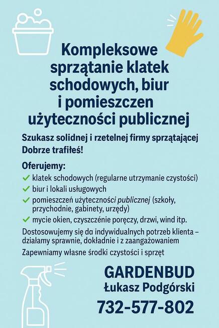 Świadczenie usług sprzątających