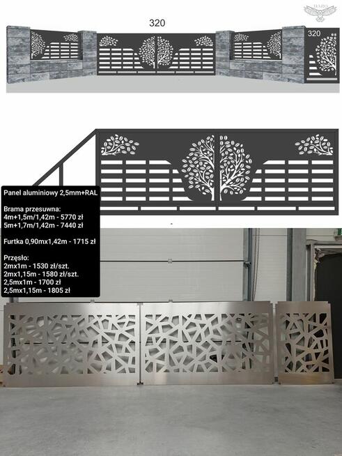 NOWOŚĆ Brama przesuwna GRZEBIENIOWA 4m, ocynk ogniowy+RAL