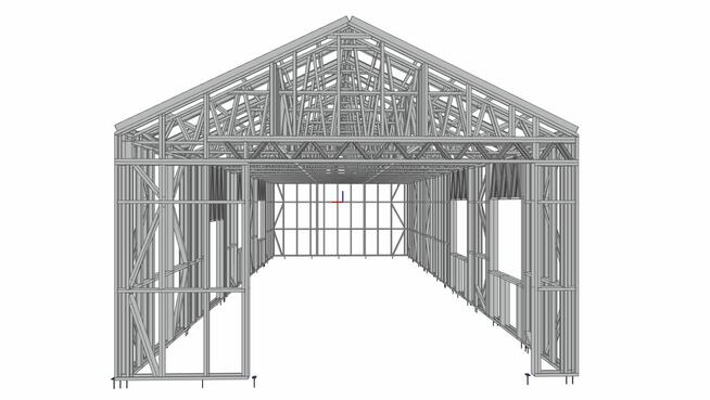 Hala garaż w konstrukcji stalowej