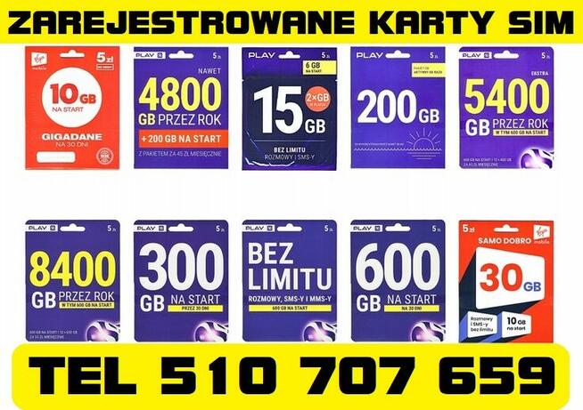 ZAREJESTROWANE startery do komórki Kraków karty do telefonu