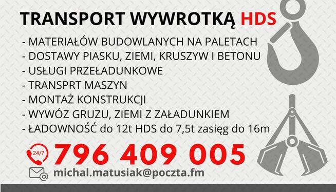 Pogotowie HDS Transport wywrotka HDS
