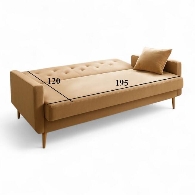 wersalka sofa rozkładana z pojemnikiem na pościel kanapa 2os